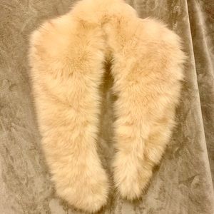 Cream Faux Fur Shawl